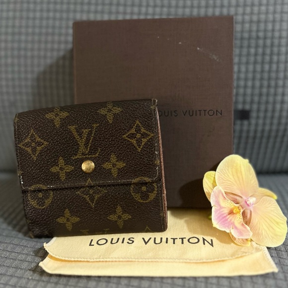 Preloved Louis Vuitton monogram wallet w/ dust bag and box - Picture 1 of 15